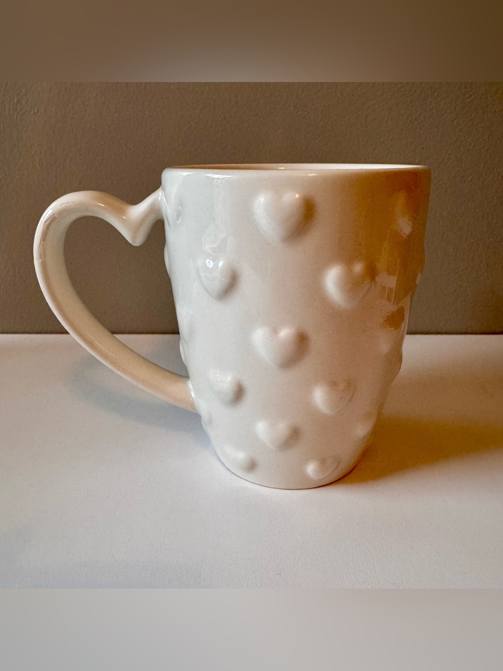 New Valentine’s Day Heart Embossed Mug